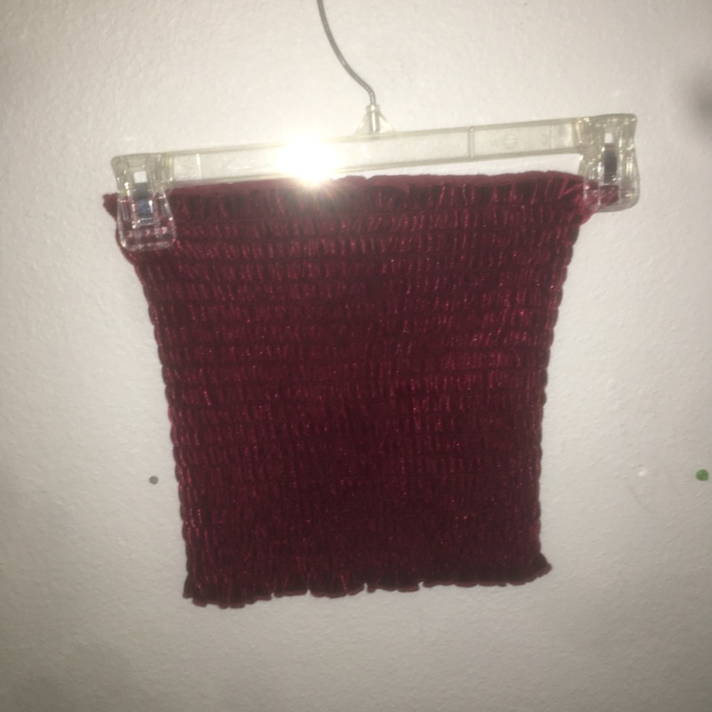 Brand new forever 21 maroon velvet tube top